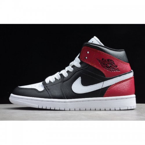 2020 Mens and WMNS Air Jordan 1 Mid Black Noble Red BQ6472-016