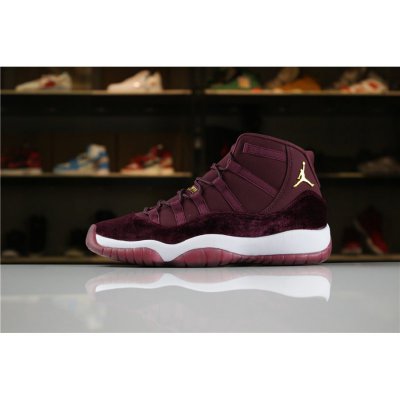 Air Jordan 11 Heiress "Red Velvet" Night Maroon/Metallic Gold 85