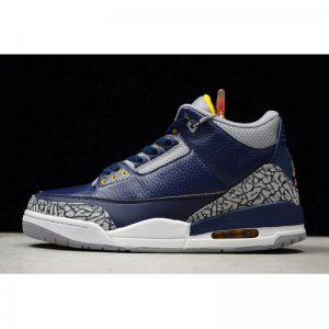 Air Jordan 3 Retro "Michigan" PE Collegiate Navy/Amarillo-Cement