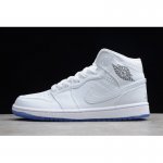 2019 Air Jordan 1 Mid White/Pure Platinum 554724-210