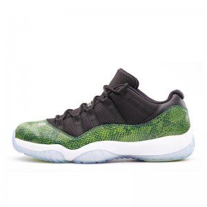 Air Jordan 11 Retro Low "Green Snakeskin" Black/Nightshade-White