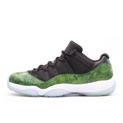 Air Jordan 11 Retro Low "Green Snakeskin" Black/Nightshade-White