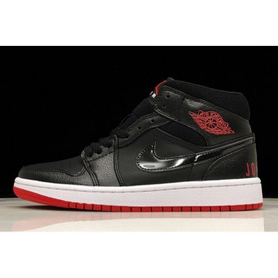 Air Jordan 1 Mid Premium "Bred" Black/University Red-White BQ657