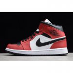 2020 Air Jordan 1 Mid "Chicago Black Toe" Black/Gym Red-White 55