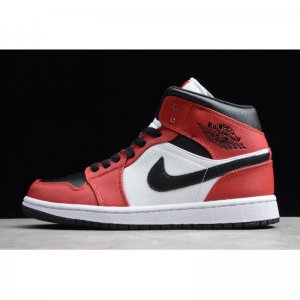 2020 Air Jordan 1 Mid "Chicago Black Toe" Black/Gym Red-White 55