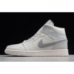 Air Jordan 1 Mid SE Light Bone/Grey Fog-Reflect Silver 852542-00