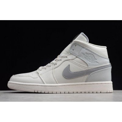 Air Jordan 1 Mid SE Light Bone/Grey Fog-Reflect Silver 852542-00