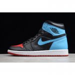 2020 Air Jordan 1 High OG "UNC To Chicago" Black/Dark Powder Blu