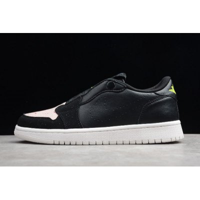 2019 Women's Air Jordan 1 Low Slip Black/Volt-Phantom-Silt Red A