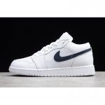 2019 Air Jordan 1 Low White/Obsidian 553558-114 For Sale