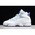2019 Air Jordan 6 Rings "Utah" White/Court Purple-Silver-Vivid B