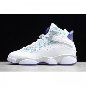 2019 Air Jordan 6 Rings "Utah" White/Court Purple-Silver-Vivid B