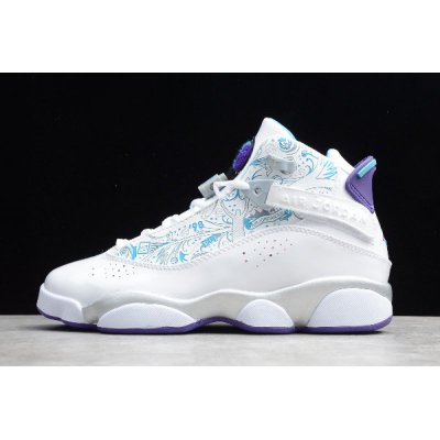 2019 Air Jordan 6 Rings "Utah" White/Court Purple-Silver-Vivid B