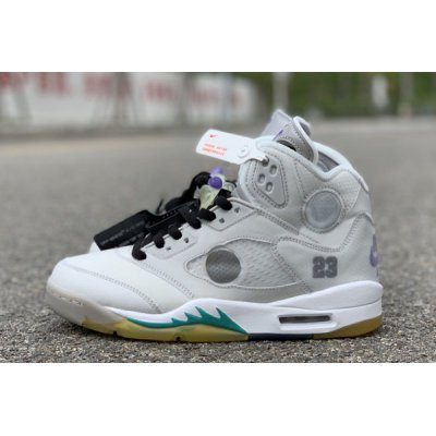 2020 OFF-WHITE x Air Jordan 5 Grey/Green-White CT8480-105