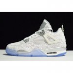 New Air Jordan 4 Retro 30th Anniversary "Laser" White/Chrome-Met