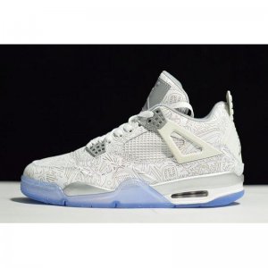 New Air Jordan 4 Retro 30th Anniversary "Laser" White/Chrome-Met