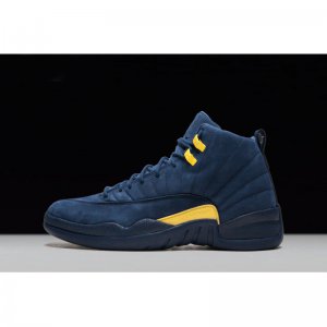 PSNY x Air Jordan 12 "Michigan" PE College Navy/Amarillo BQ3180-
