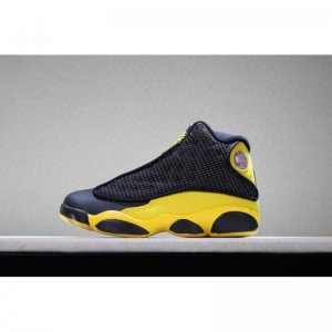 Kid's Air Jordan 13 "Melo" PE Black Yellow Basketball Shoes