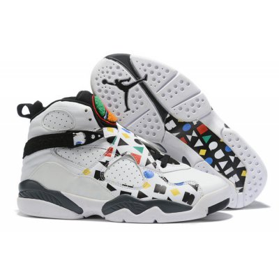 2019 Air Jordan 8 "Quai 54" White/Black-Multi-Color For Sale