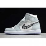 2020 Dior x Air Jordan 1 High OG AJ1 Grey/White-Black 553668-999