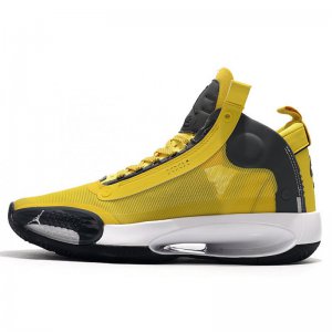 2019 Air Jordan 34 XXXIV Yellow/Grey-White Shoes For Sale