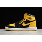 2019 Kids Air Jordan 1 Retro High OG BP Black/Yellow 552724-035