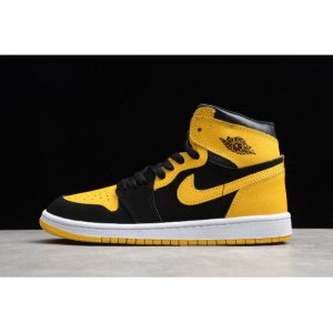 2019 Kids Air Jordan 1 Retro High OG BP Black/Yellow 552724-035