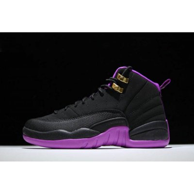 Air Jordan 12 GS "Hyper Violet" Black/Metallic Gold Star-Hyper V