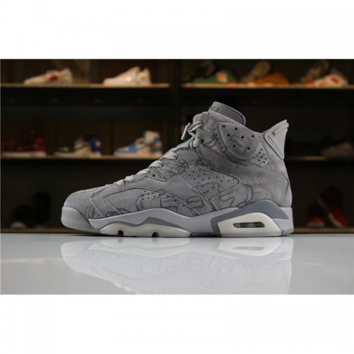 KAWS x Air Jordan 6 "DIY" Personal Tailor Cool Grey For Sale