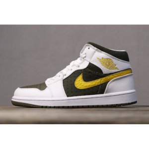 2019 Air Jordan 1 Phat White/Peat Moss-Cargo Khaki 364770-145