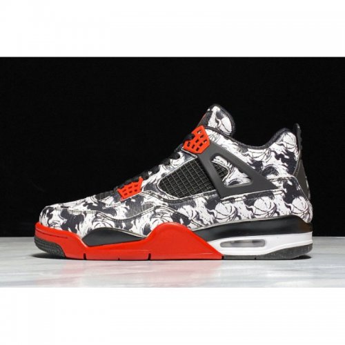 2020 Air Jordan 4 Retro "Tattoo" Black/Fire Red-White BQ0897-006