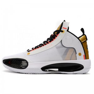 2020 Air Jordan 34 XXXIV White/Metallic Gold-Black For Sale