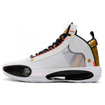 2020 Air Jordan 34 XXXIV White/Metallic Gold-Black For Sale