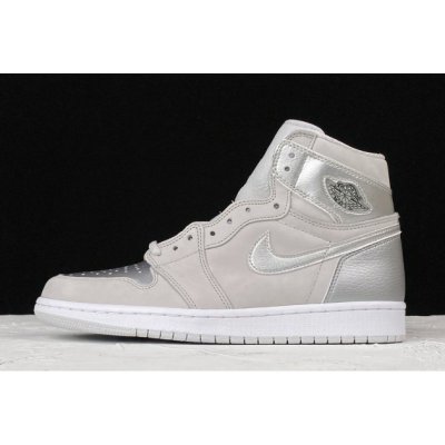 2020 Air Jordan 1 High OG "Japan" Neutral Grey/White-Metallic Si
