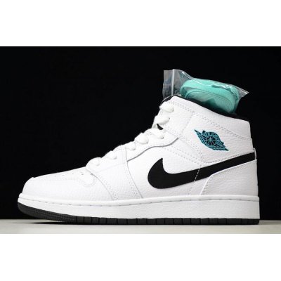 Air Jordan 1 Mid GS "Hyper Jade" White/Black-Hyper Jade 554725-1