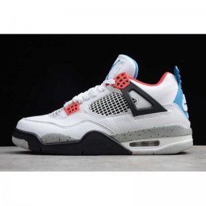 2019 Air Jordan 4 "What The" White/Fire Red-Tech Grey-Military B