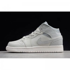 Air Jordan 1 Mid GS Light Bone/Grey 554725-053