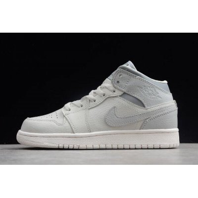 Air Jordan 1 Mid GS Light Bone/Grey 554725-053