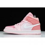 2020 WMNS Air Jordan 1 Mid AJ1 Digital Pink/White-Pink Foam-Sail
