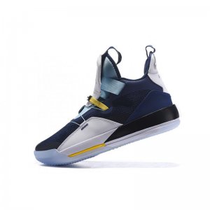 Air Jordan 33 XXXIII Navy Blue/White-Mint Green-Yellow For Sale