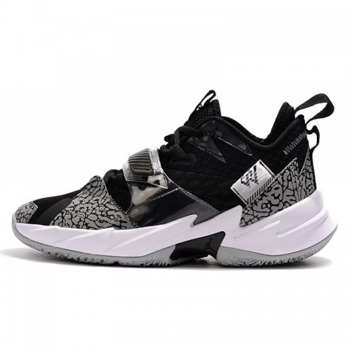 2020 Jordan Why Not Zer0.3 Black Cement Elephant Print For Sale
