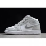 Air Jordan 1 Mid GS Grey Fog/Deadly Pink 555112-012
