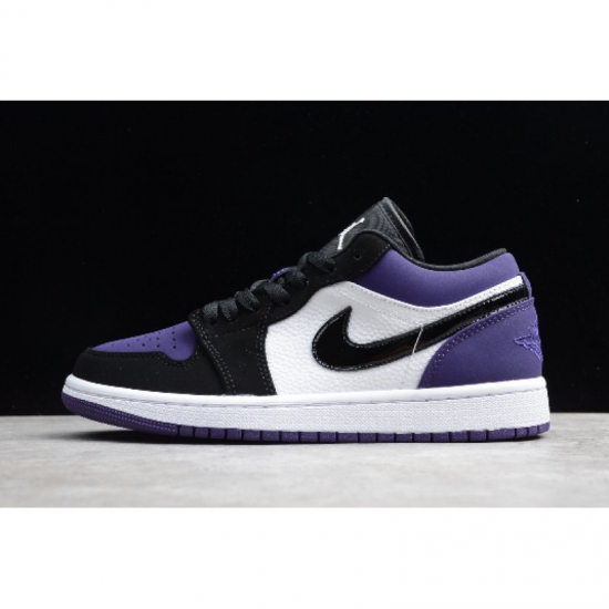 2020 New Air Jordan 1 Low Black/White-Purple 552558-125 - Click Image to Close