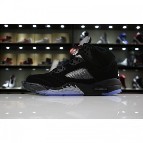 Air Jordan 5 Retro OG "Metallic Black" Black/Fire Red-Metallic S