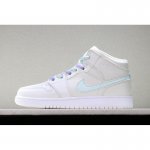 Girls Air Jordan 1 Mid "Candy" Phantom/Purple Rise/Blue Tint/Igl
