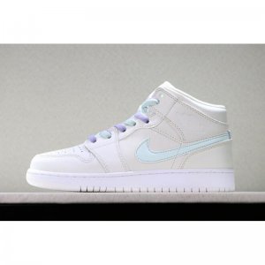 Girls Air Jordan 1 Mid "Candy" Phantom/Purple Rise/Blue Tint/Igl