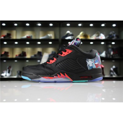 Air Jordan 5 Low "Chinese New Year" Black/Bright Crimson-Beta Bl