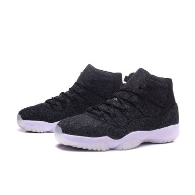 Men's and Women's Air Jordan 11 "Wool" Dark Grey/Metallic Silver