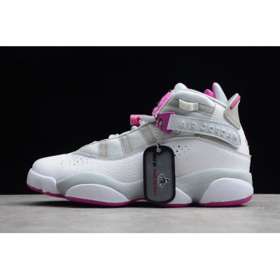 2019 Air Jordan 6 Rings GG Pure Platinum/Fuchsia Blast 323399-01 - Click Image to Close