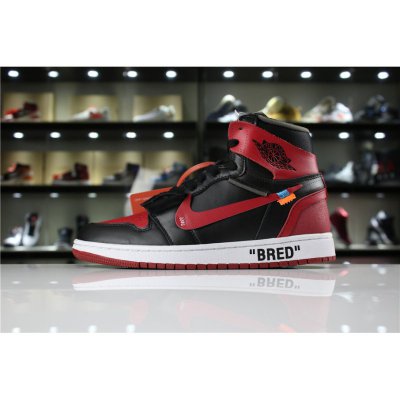 OFF-WHITE x Air Jordan 1 High OG 10X "Bred" Black/Varsity Red-Wh